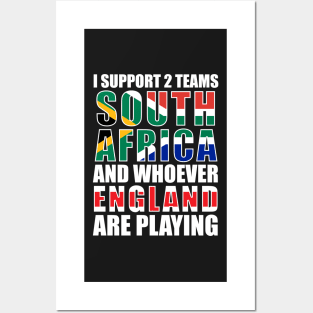 South Africa Sports Supporter England Joke Funny Posters and Art